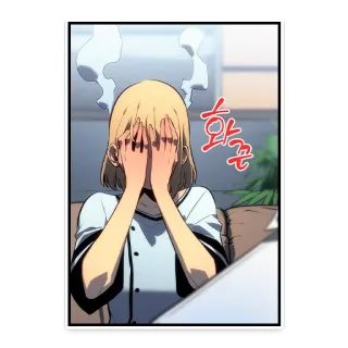 😳 화끈 disappointed, sad, frustrated, crying, manhwa, character, asian telegram sticker