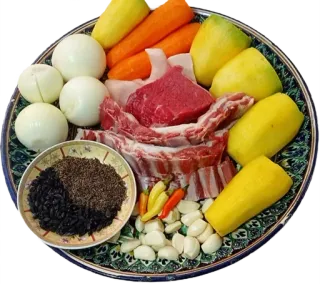 🥕 jedzenie, mięso, składniki, warzywa, gotowanie, kuchnia, przepis, surowe jedzenie telegram sticker