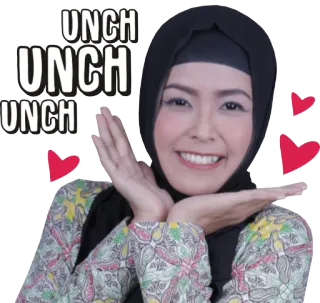 😍 UNCH
UNCH
UNCH Frau, Hijab, Herzen, Gruß, Text, Lächeln whatsapp sticker