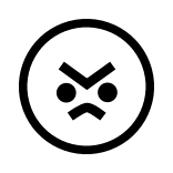 😠 black, empty, blank, void, solid, minimalist whatsapp sticker