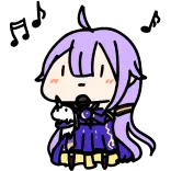 🎤 anime, cartoon, girl, cute, chibi, purple hair telegram sticker