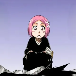 ⚔ Yachiru Kusajishi Bleach anime, różowe włosy, słodki, dziecko, żniwiarz dusz telegram sticker