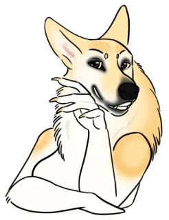 😁 anjing, hewan, corgi, kartun, seni, lucu, gambar, ilustrasi telegram sticker