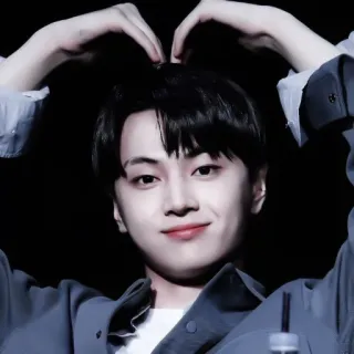🫐 pessoa, homem, gesto de coração, kpop, ídolo whatsapp sticker