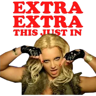 😁 EXTRA EXTRA THIS JUST IN ブリトニー・スピアーズ, ニュース, セレブ, 歌手 telegram sticker