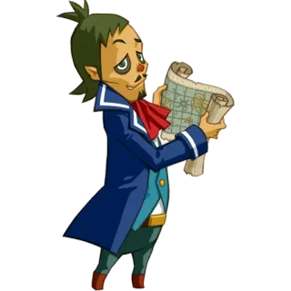 🗺 Linebeck The Legend of Zelda: Phantom Hourglass Linebeck, Zelda, Phantom Hourglass, Videogioco, Mappa, Personaggio telegram sticker