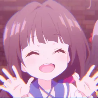 🍰 anime girl, cartoon, smile, happy, anime telegram sticker