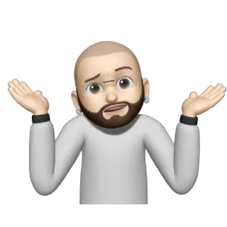 💥 achselzucken, verwirrt, gleichgültig, unsicher, avatar, meme whatsapp sticker