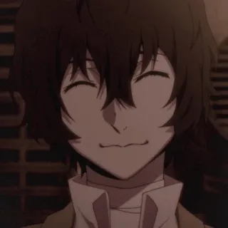 📺 Osamu Dazai Bungou Stray Dogs Anime, Manga, Dazai, Osamu Dazai, Bungou Stray Dogs, Sourire, Personnage telegram sticker
