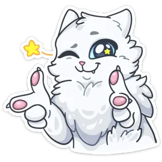 😉 cat, cute, cartoon, animal, sticker, winking telegram sticker