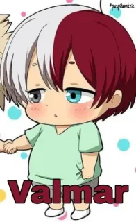 🤖 Valmar Anime, Chibi, Kreskówka, Naklejka, Słodkie, My Hero Academia telegram sticker