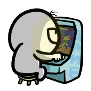 👾 Gaming, Arcade, Cartoon, Sticker, Retro, Vintage whatsapp sticker