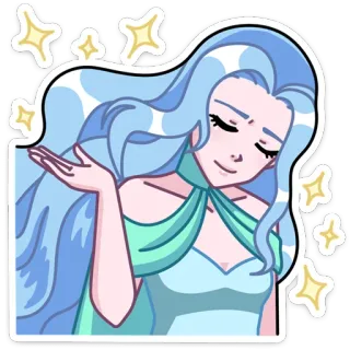 🤩 женщина, фэнтези, магия, платье, элегантный, персонаж, наклейка telegram sticker