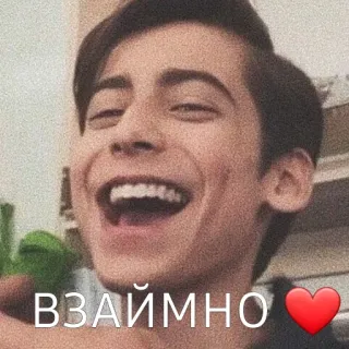 ❤️ ВЗАИМНО улыбка, счастье, сердце telegram sticker