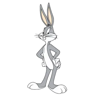 😷 Bugs Bunny Looney Tunes desenho animado, coelho, Bugs Bunny, Looney Tunes, animação, engraçado telegram sticker