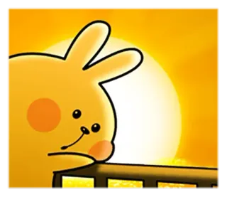 😞 漫画, ウサギ, 可愛い, 動物, イラスト telegram sticker