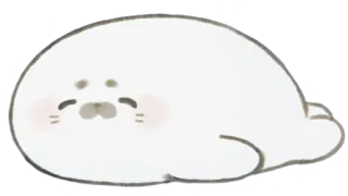 ☺️ Seehund, Tier, süß, Cartoon, Zeichnung whatsapp sticker