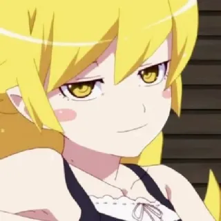 🧿 Shinobu Oshino Monogatari Anime, Mädchen, gelbe Haare, Shinobu Oshino, Monogatari telegram sticker