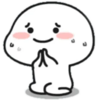 😅 cartoon, cute, pleading, kawaii, begging telegram sticker
