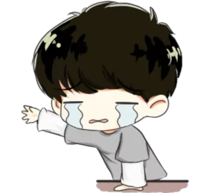😭 哭泣, 伤心, 卡通, 动漫, 沮丧, 情绪化, 可爱 telegram sticker