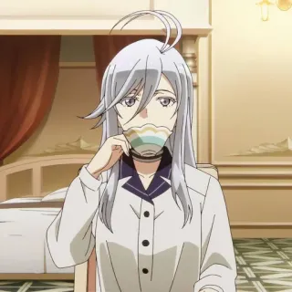💦 anime, woman, tea, drink, indoors telegram sticker