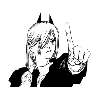👆 Power Chainsaw Man anime, manga, Power, Chainsaw Man, pointing telegram sticker