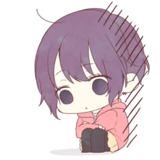 😞 Anime, Chibi, Triste, Lindo, Dibujos animados, Kawaii, Chica telegram sticker