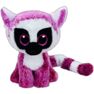 🙂 lemur, stuffed animal, pink, toy, animal, cute, plush telegram sticker