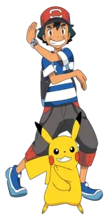❤️ Ash Ketchum Pokemon Pokémon, Pikachu, Ash Ketchum, Anime, Cartoon whatsapp sticker