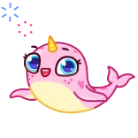 Narwhalentine telegram stickers