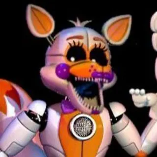 🌟 Lolbit Five Nights at Freddy's Animatrónico, Zorro, Videojuego, Robot, FNAF, Terror telegram sticker