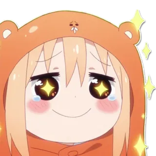 ✨ Umaru Doma Himouto! Umaru-chan anime, cartoon, cute, umaru, himouto, kawaii, sparkling eyes telegram sticker