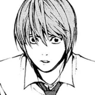 ✖️ Light Yagami Death Note Anime, Manga, Death Note, Light Yagami, Personaggio, Illustrazione telegram sticker