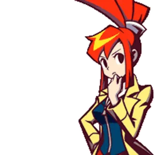 🤔 Athena Cykes Ace Attorney athena cykes, ace attorney, video game, character, thinking, lawyer, anime telegram sticker