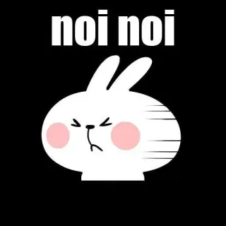 🙅‍♀ noi noi conejo, animal, dibujos animados, lindo, pegatina telegram sticker