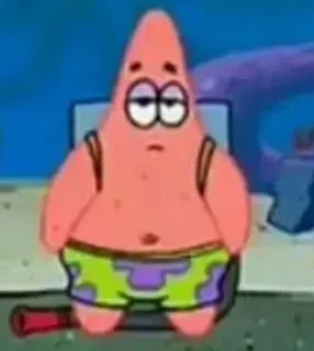 ⭐️ Patrick Star SpongeBob SquarePants 뚱이, 스폰지밥, 만화, 니켈로디언, 애니메이션, 캐릭터 telegram sticker