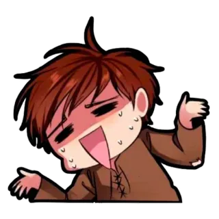 😅 épuisé, sueur, dessin animé, fatigué, animé telegram sticker