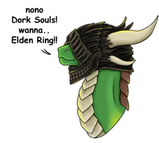 😑 Dark Souls, Elden Ring nono
Dork Souls!
wanna..
Elden Ring!! Jeu vidéo, Dark Souls, Elden Ring, Casque, Dragon, Fantasy, Armure whatsapp sticker