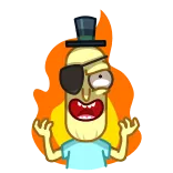 😡 Evil Rick Rick and Morty rick y morty, caricatura, personaje, rick malvado, animación telegram sticker