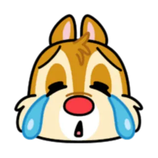 😭 花栗鼠, 哭, 伤心, 眼泪, 卡通 telegram sticker
