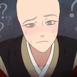 😩 Anime, Manga, Question, Confus, Chauve whatsapp sticker