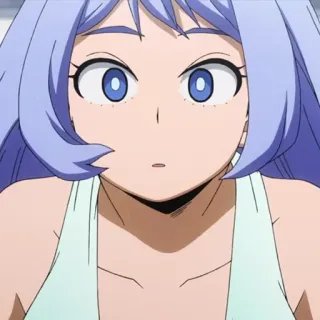 😳 Nejire Hado My Hero Academia Аниме, Моя геройская академия, Неджире Хадо, Синие волосы, Женщина, Персонаж whatsapp sticker