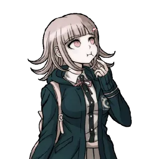 😊 Chiaki Nanami Danganronpa Anime, Jeu vidéo, Personnage, Chiaki Nanami, Danganronpa telegram sticker