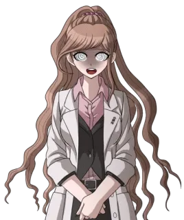 🌟 Tsumugi Shirogane Danganronpa アニメ, マンガ, 女の子, 螺旋目, ダンガンロンパ, 白銀つむぎ, コスプレ whatsapp sticker