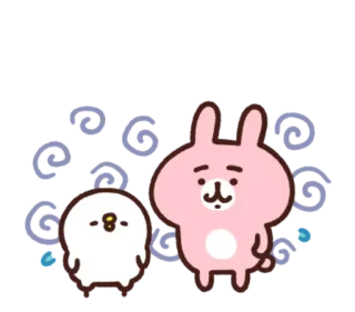 🐰 thỏ, thỏ, gà, kawaii, dễ thương, nhãn dán telegram sticker