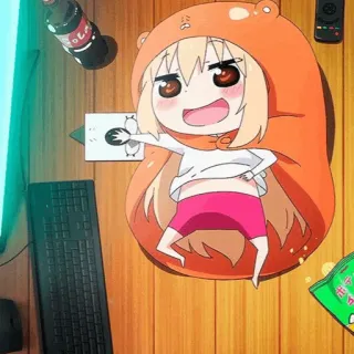 🍯 Umaru Doma Himouto! Umaru-chan 우마루, 애니, 만화, 히모토, 귀여운, 치비, 카와이 whatsapp sticker