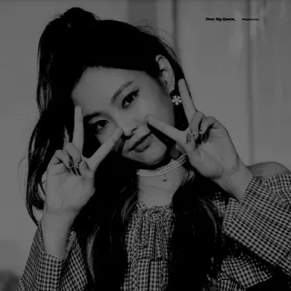 🎐 Dear My Own,  Frau, Friedenszeichen, Koreanisch, Mein Liebling whatsapp sticker
