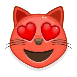 😻 cat, love, emoji, heart eyes, cute telegram sticker