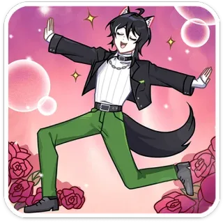 🤩 애니메이션, 고양이소년, 디지털 아트, 귀여운, 만화, 캐릭터 디자인 telegram sticker