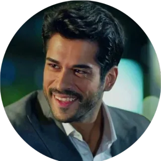 😊 hombre, sonriendo, retrato, traje, actor, Burak Özçivit telegram sticker